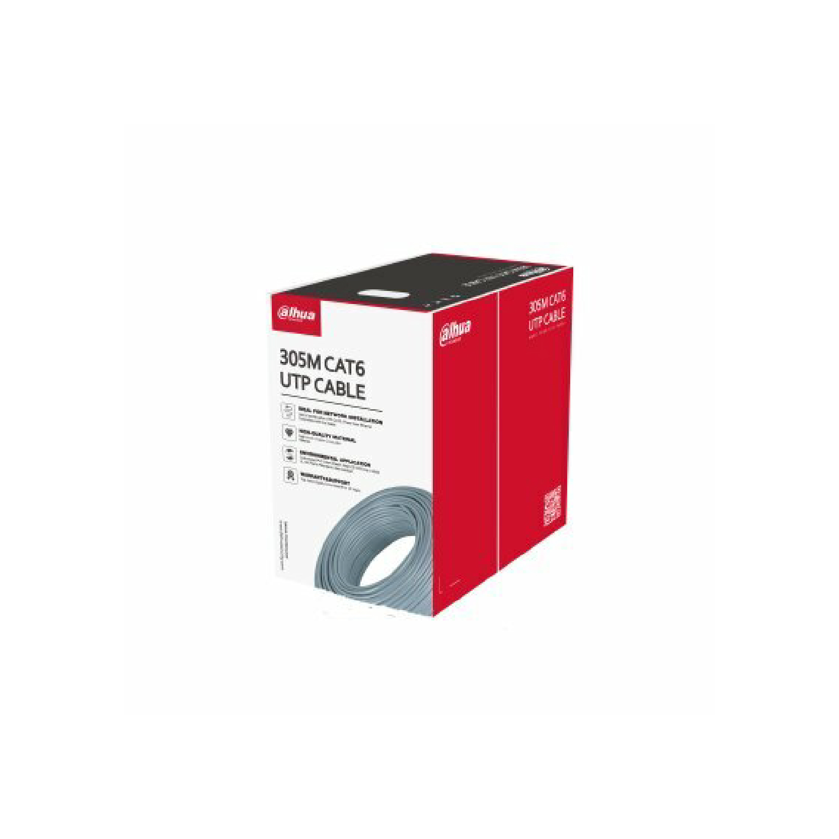 Dahua Cat 6 UTP Eco PVC İç Ortam(İndoor) 305 Metre (Mt) Kutu 23 AWG Gri Network Kablosu PFM922I-6UN-C