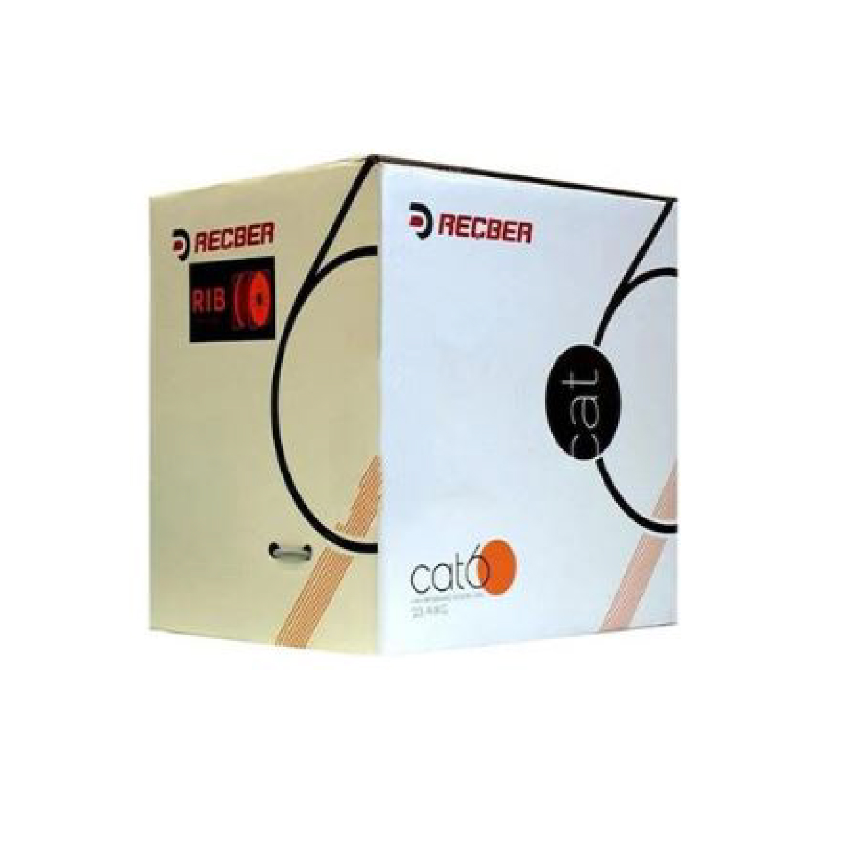 Reçber Cat 6 UTP Bakır PVC İç Ortam(İndoor) 305 Metre (Mt) Makara 23 AWG Gri Network Kablosu 506019-305