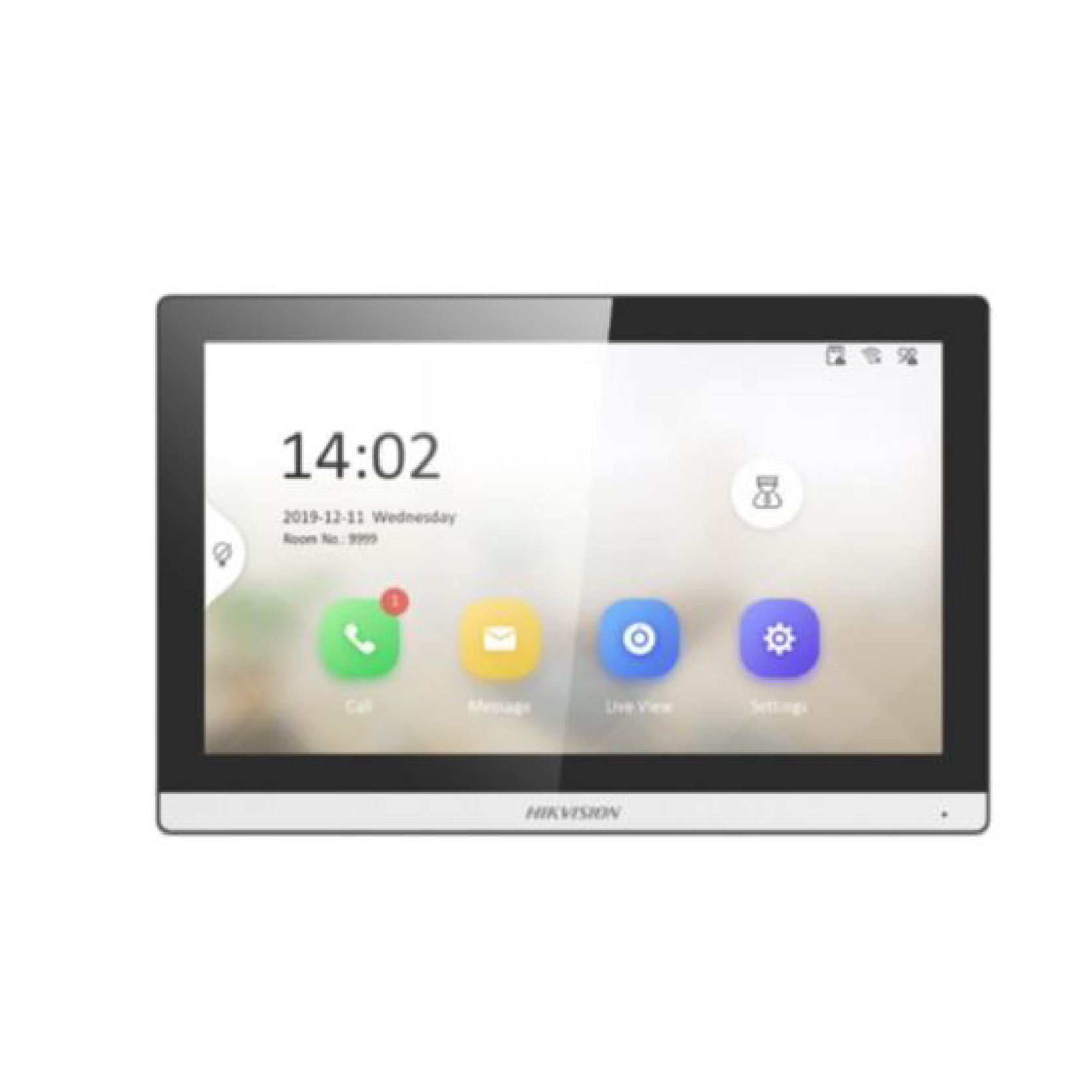Hikvision DS-KH6350-WTE1 İç Kapı Ünitesi Dokunmatik Ekran Gri/Siyah IP Interkom