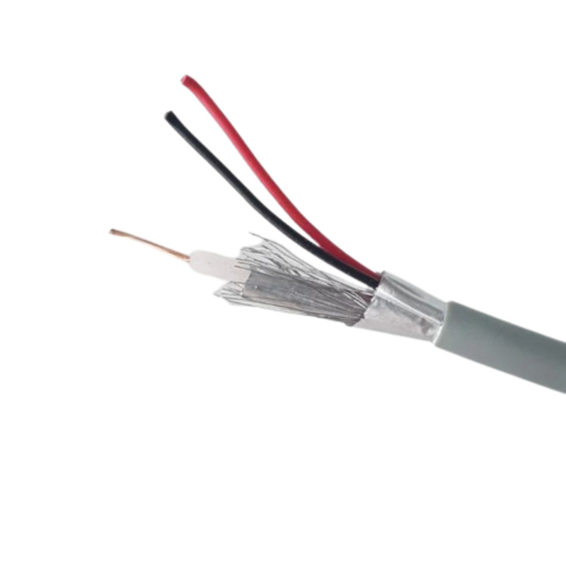 Mekas LD40960 2x0,50 100 Mt Makara 2 + 1 MiniCoax Gri CCTV Kablo