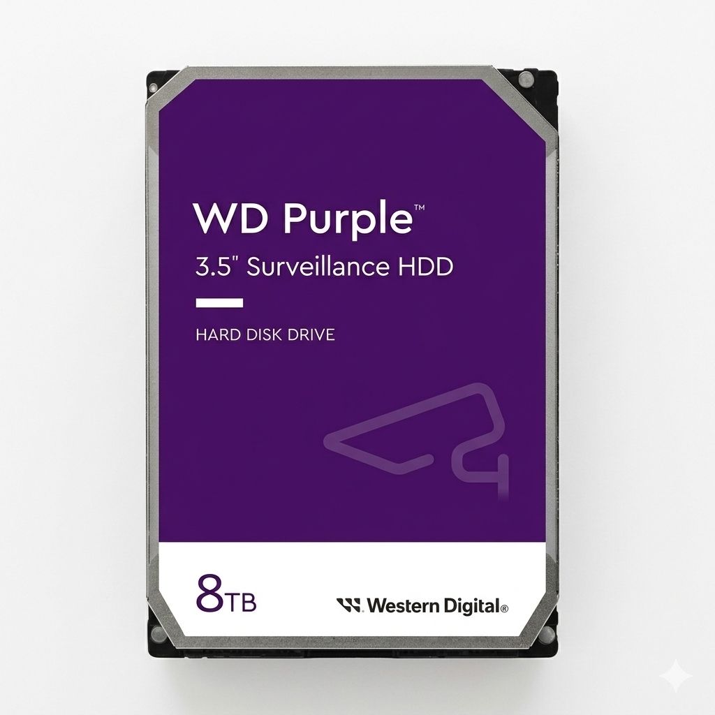 WD Purple 8 TB 7200 RPM 256 MB 7/24 Kayıt SATA3 Güvenlik Diski WD85PURZ