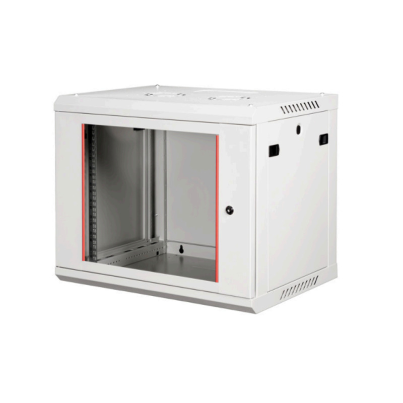 Lande 9U Demonte WB ProlineB 600x450 Duvar Tipi Kabinet İç Ortam(İndoor) Cam Kapak Beyaz 2 Dikme LN-WB-09U6045-LG-F